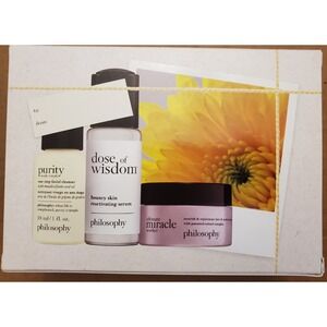 PHILOSOPHY 3-pc Gift set, Purity, Dose of Wisdom, Ultimate Miracle Worker - NEW